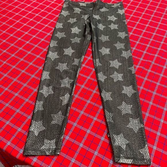 Terez Women’s Black Grey Star Leggings Size Large - Picture 1 of 9